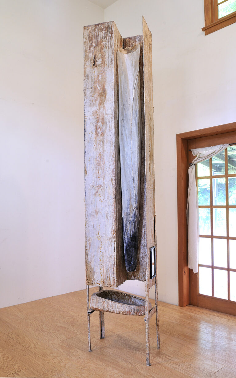 Wax Works – Pure no.5, 1997 plaster, fabric, steel and wax 103 x 21 1/2 x 13 in