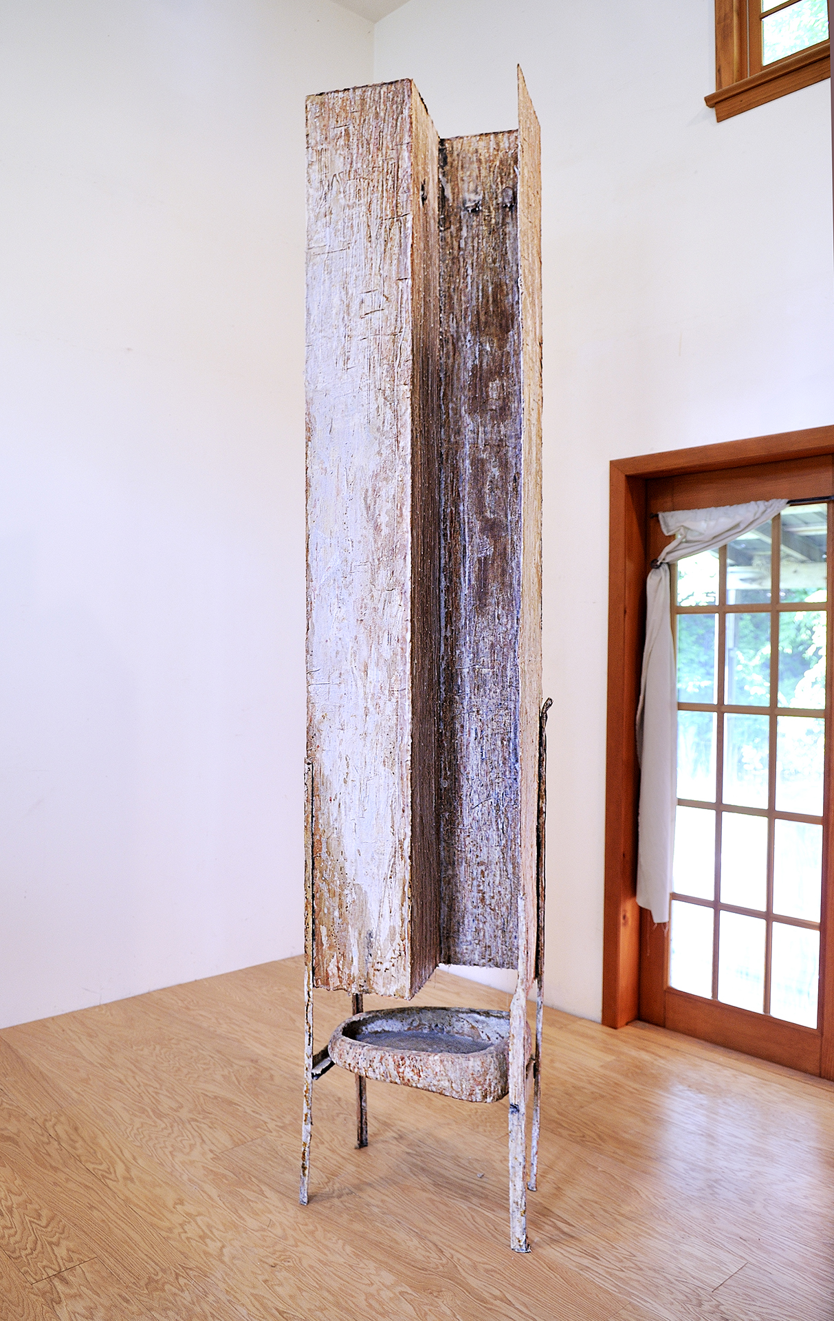 Wax Works – Pure no.5, 1997 plaster, fabric, steel and wax 103 x 21 1/2 x 13 in