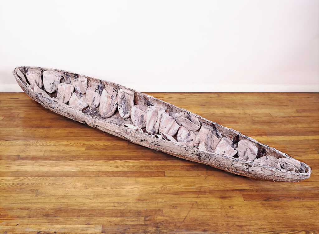 Hull (no.6), 1992 plaster and fabric 86 1/2 X 10 3/4 X 13 1/4 In.